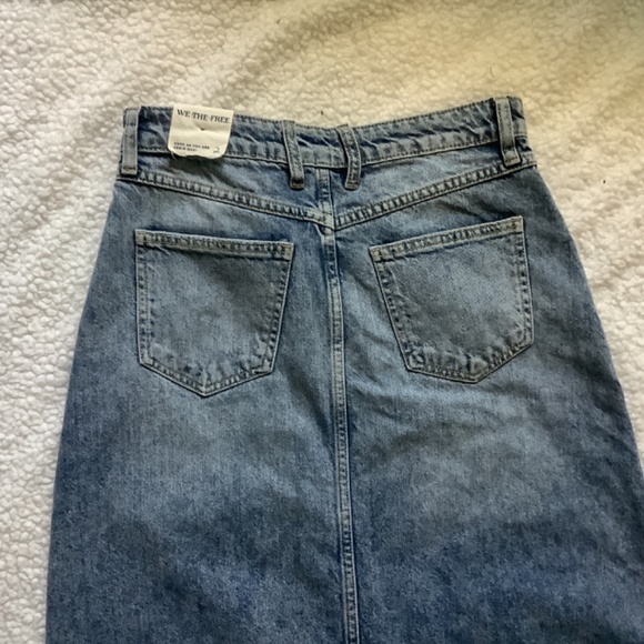 We the Free 14.5 in waist come as you are denim skirt nwt - Picture 8 of 10